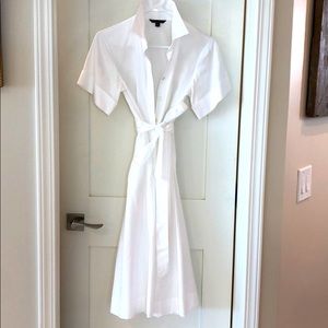Brooks Brothers classic cotton blend shirt dress